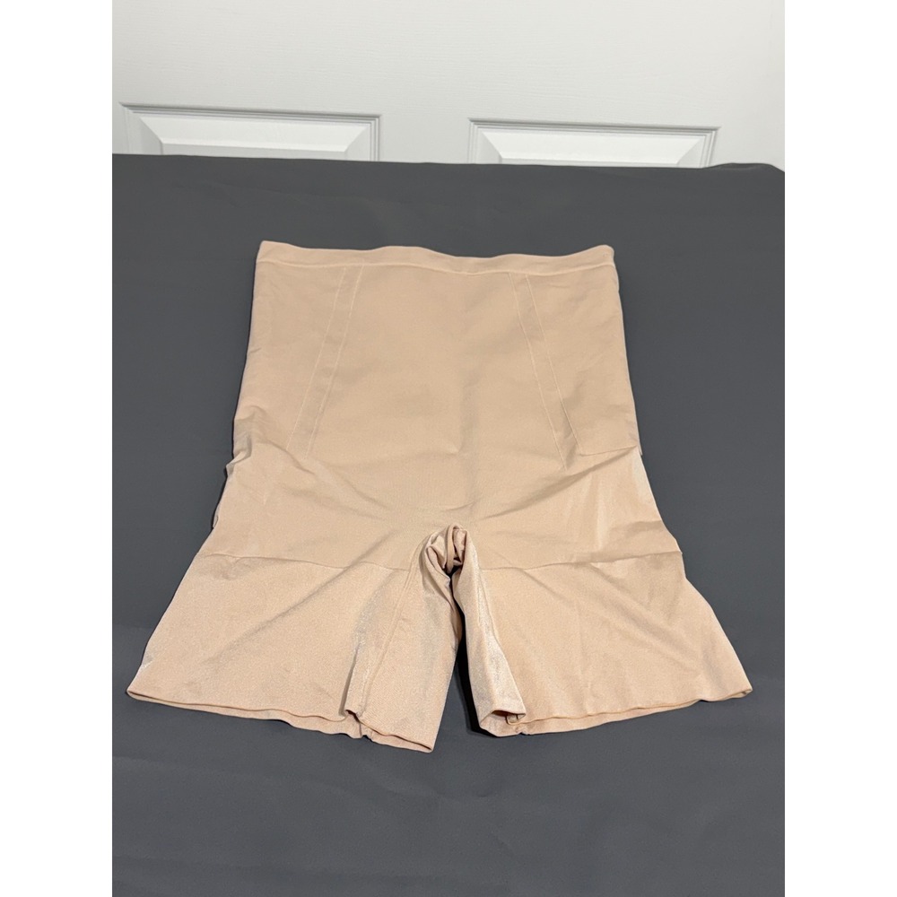 Spanx OnCore High Waisted Mid Thigh Short Shapewear Beige Nude 2X SS1915